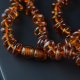 Amber bracelet cognac beads 21 cm for men